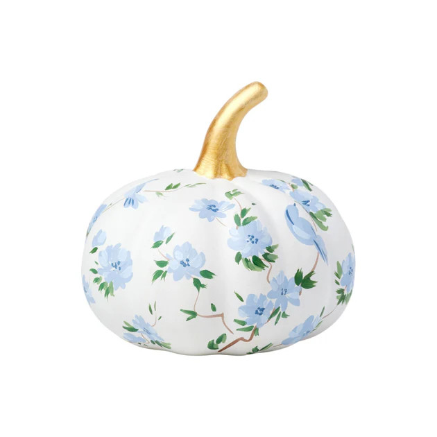 Limited Edition Hand Painted Floral Pumpkin - Small | Cailini Coastal