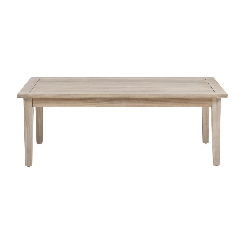 Amina Outdoor Solid Wood Acacia Rectangular Coffee Table | Wayfair North America