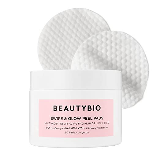BeautyBio Swipe & Glow Peel Pads, Clarifying & Resurfacing Multi-Acid Facial Pads (50 Number) | Amazon (US)