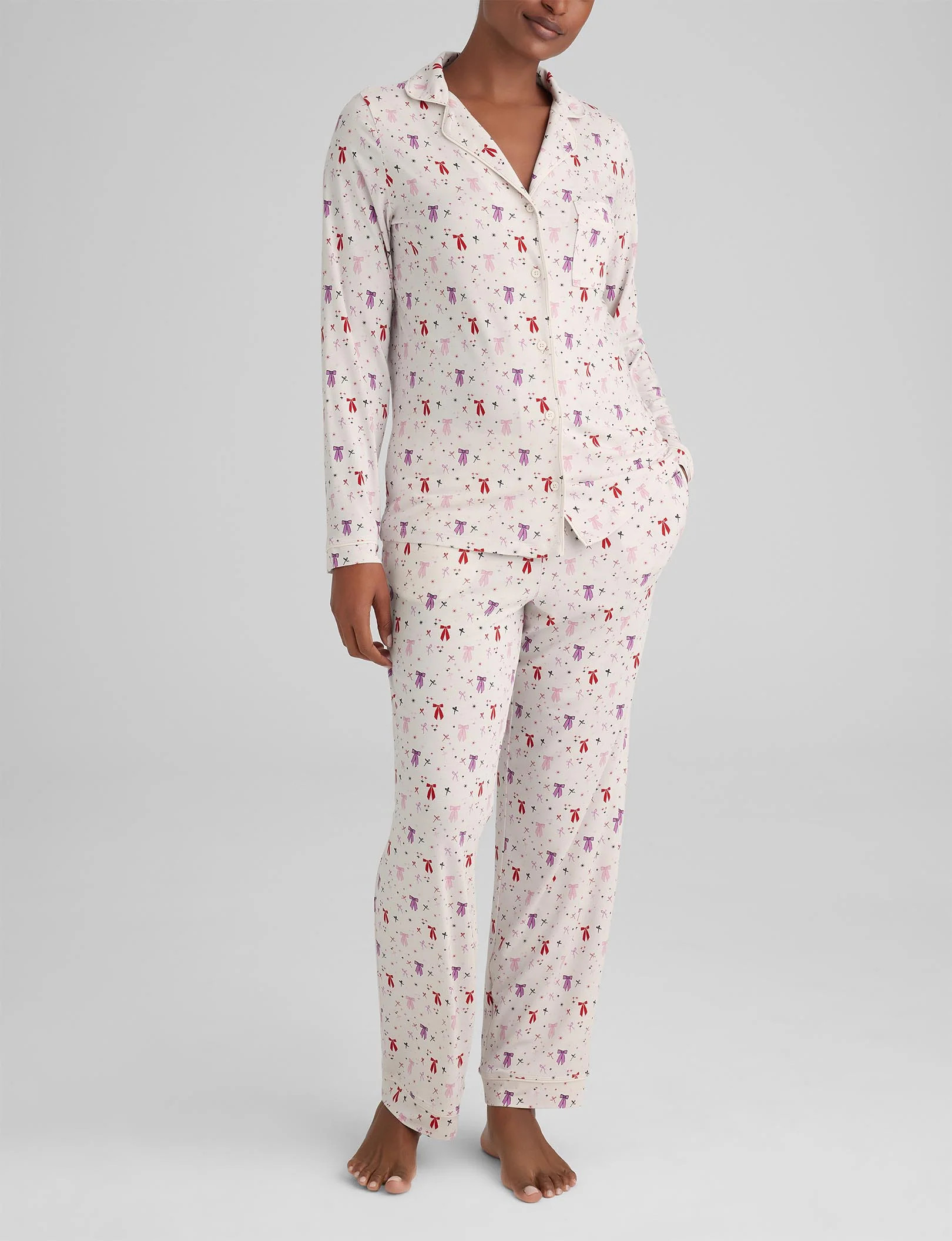 Women's Downtime Long Sleeve Pajama Top & Pant Set | Tommy John