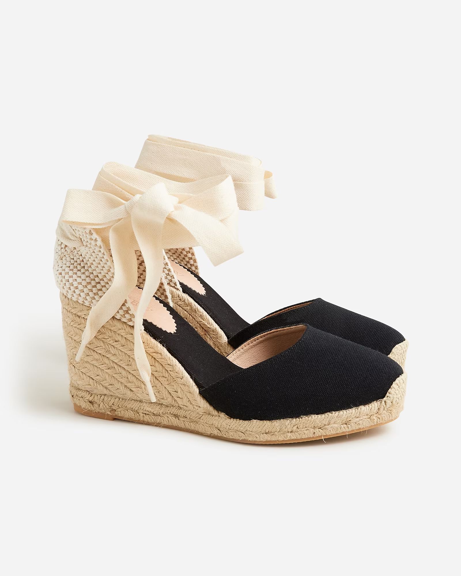 Made-in-Spain lace-up high-heel espadrilles | J.Crew US