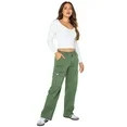 Celebrity Pink Juniors Mid Rise Wide Leg Cargo Pant, SizesXS-XXXL | Walmart (US)