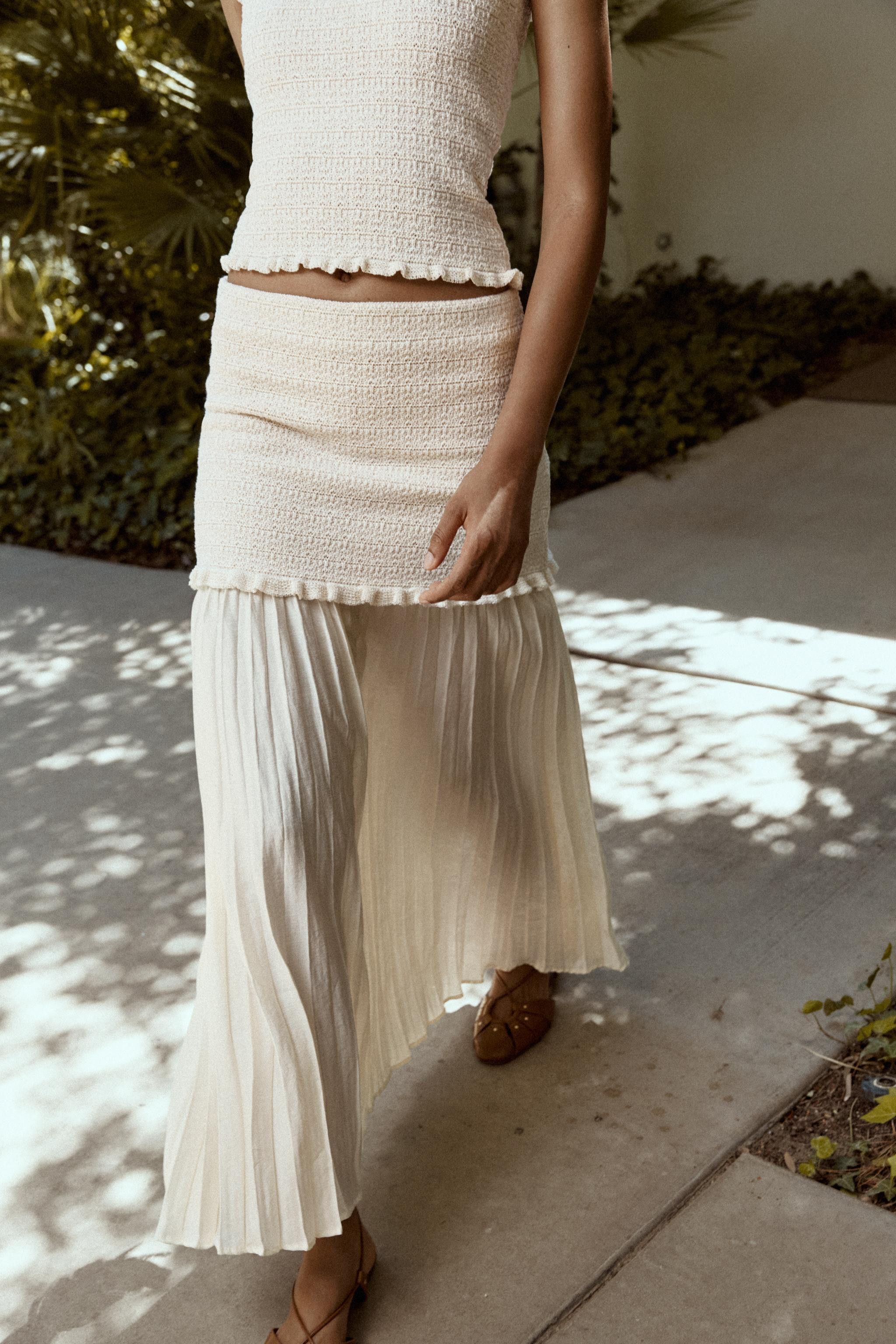 COMBINED KNIT SKIRT | Zara US