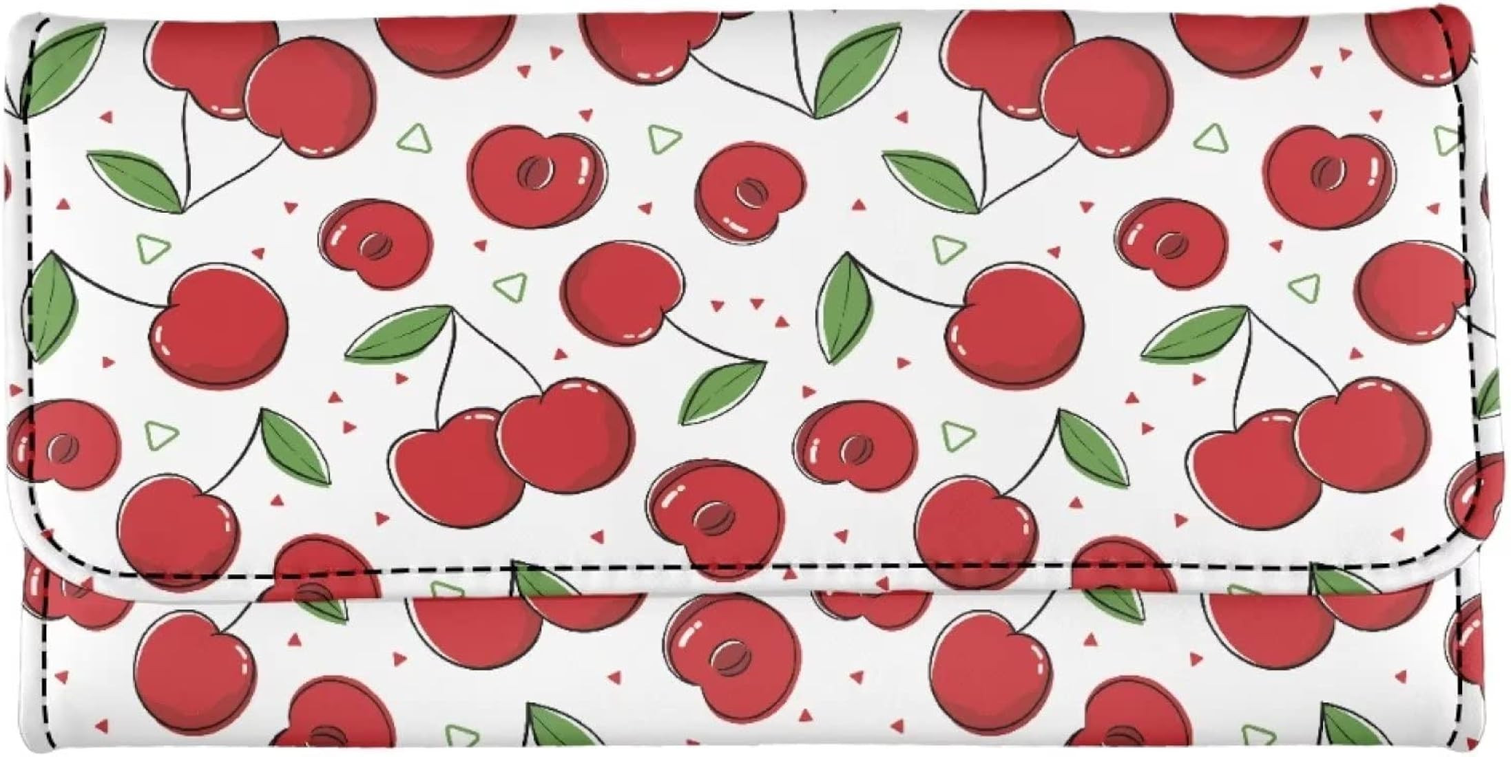 Binienty Womens Trifold Wallet Cherry Blocking Purses Fruit Theme Credit Card Clutch for Ladies | Amazon (US)