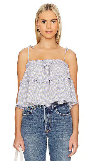x REVOLVE Luella Top in Coastal Cool Gingham | Revolve Clothing (Global)