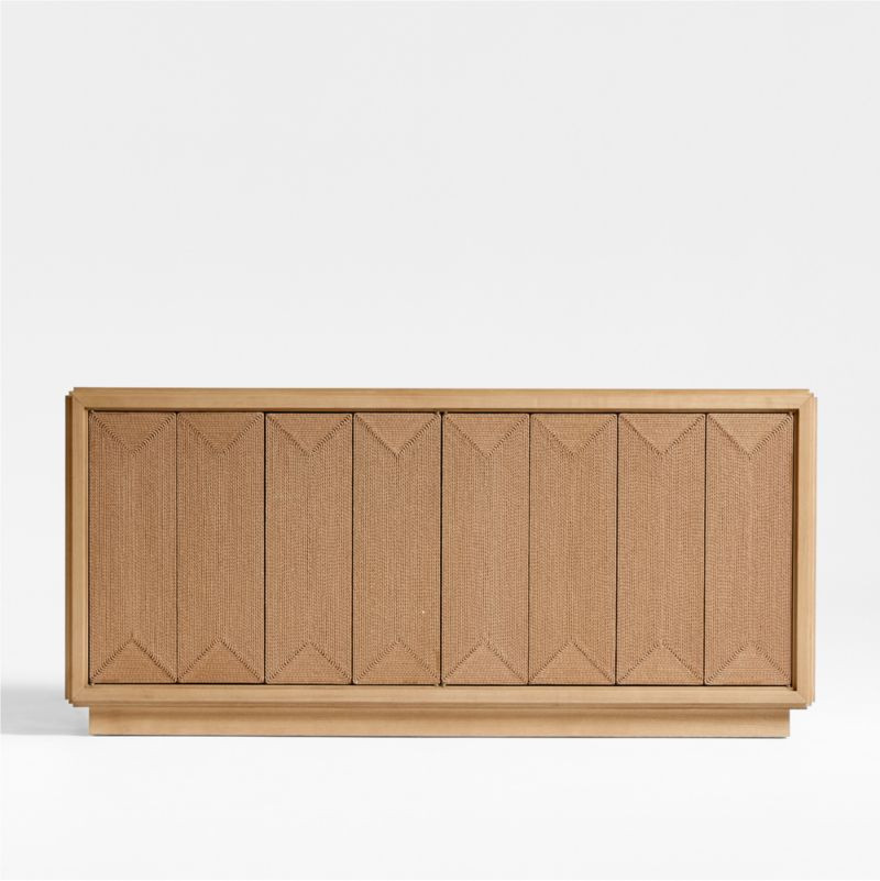 Roseau Natural Wood Sideboard Cabinet + Reviews | Crate & Barrel | Crate & Barrel