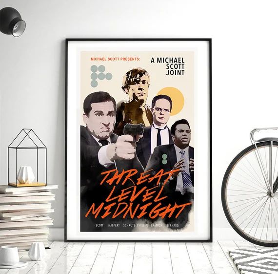 THE OFFICE- Threat Level Midnight-movie poster- the office art- the office poster- the office pri... | Etsy (US)