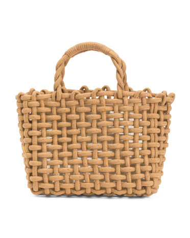 Woven Tote With Inside Pouch | TJ Maxx