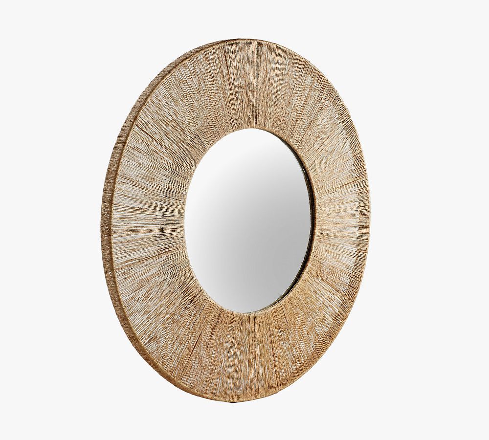 La Gomera Jute Round Mirror, 36" x 36" | Pottery Barn (US)