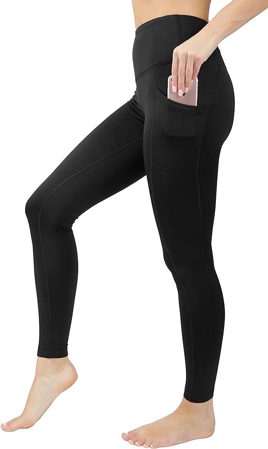 90 Degree By Reflex High Waist Fleece Lined Leggings - Yoga Pants | Amazon (US)