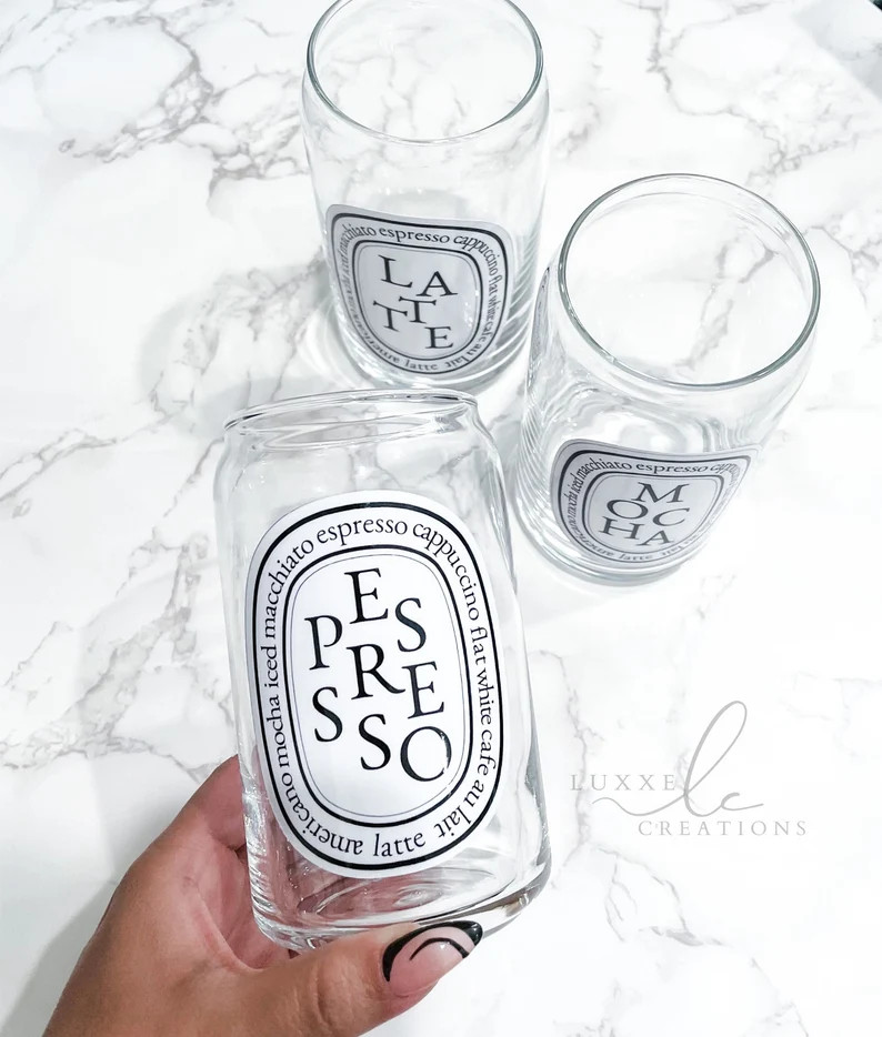 Coffee Glass Can- Beer Glass Can- Cute Glass Coffee Cup - Iced Coffee Glass Can - Aesthetic Glass... | Etsy (US)