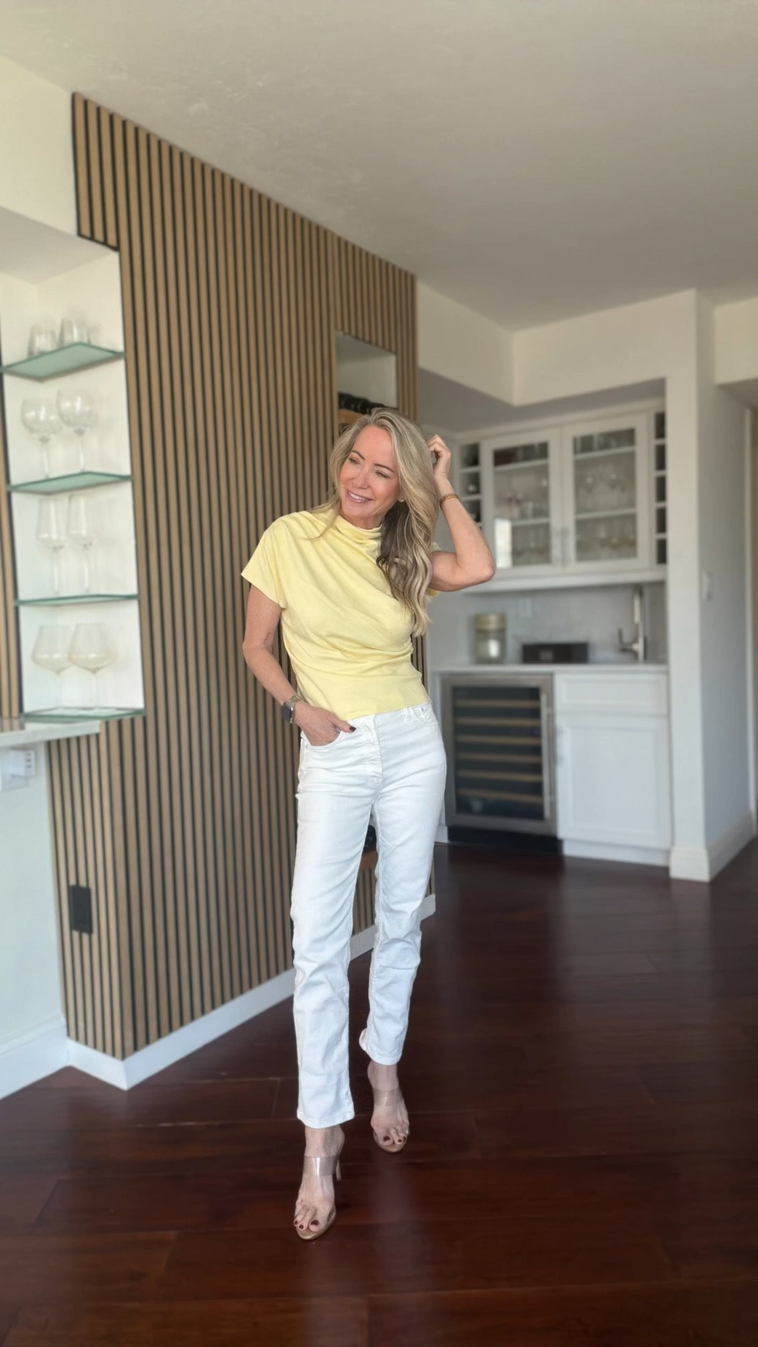 Soft yellow top styled with white jeans and neutral heels for an effortless spring outfit. Simple, polished, and easy to recreate. 💛

#LTKSeasonal #LTKOver40 #LTKootd