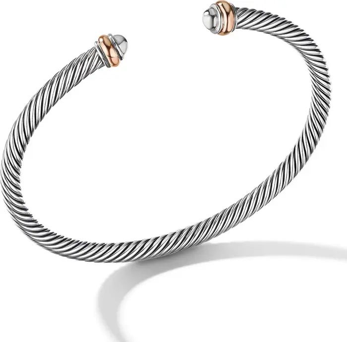 Cable Classics Bracelet with 18K Rose Gold | Nordstrom
