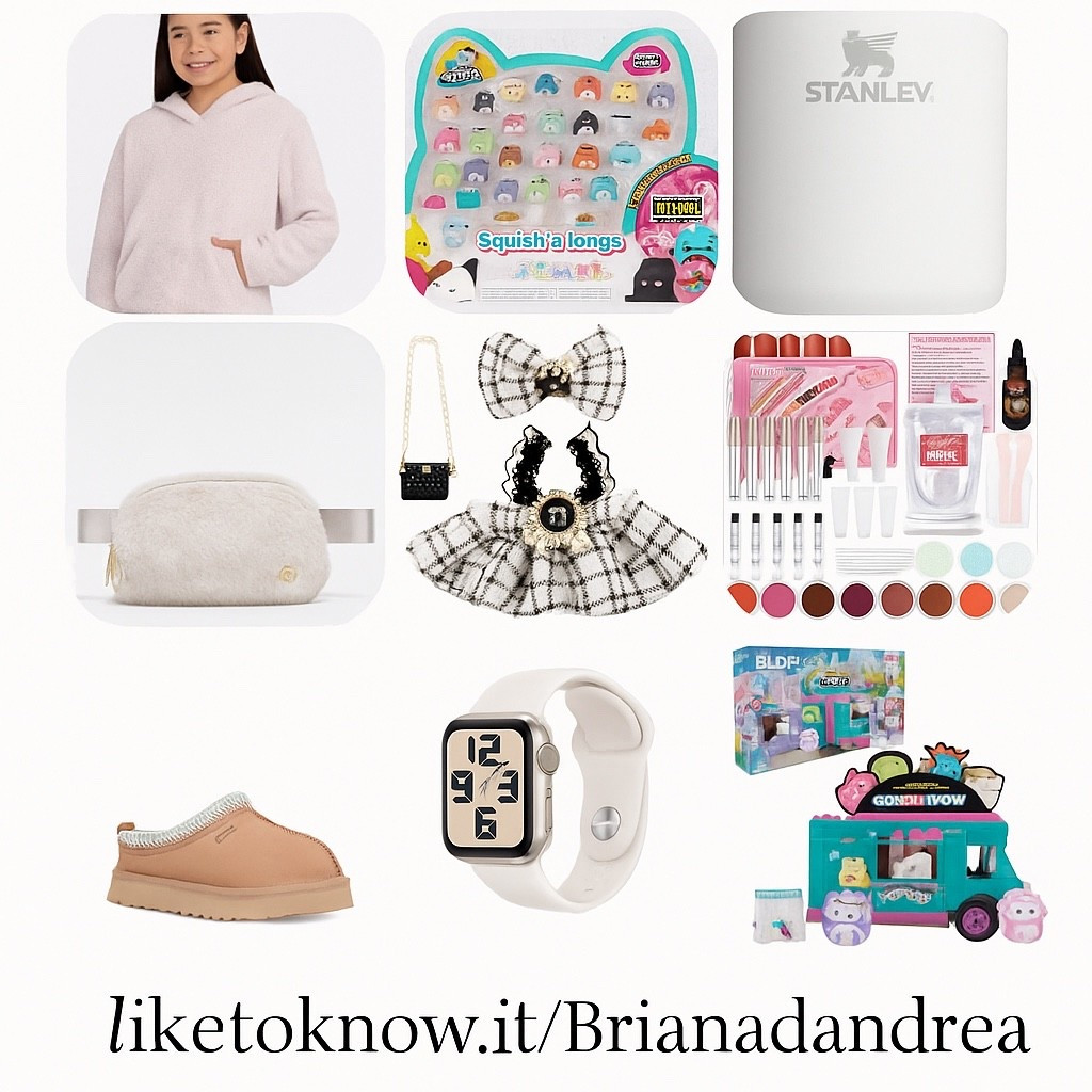 Been working hard on finding all of the little things that every tween girl would want! From an Abercrombie sweater, to Ugg slippers, Lulu Lemon crossbody, Stanley cup, Squishmallow minis and building set, labubu outfits  and an Apple Watch all perfectly curated! 

#LTKHoliday #LTKCyberWeek #LTKGiftGuide