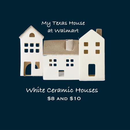 My Texas House White Ceramic Houses $8 and $10 holiday Christmas village houses Walmart tea light magical

#LTKhome #LTKHoliday #LTKSeasonal
