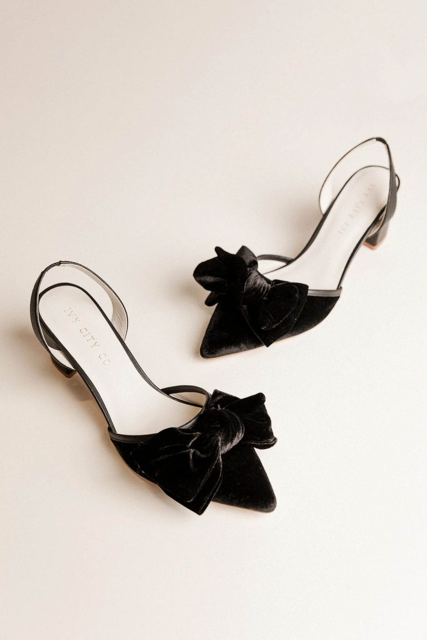 Eloise Black Bow Heel | Ivy City Co
