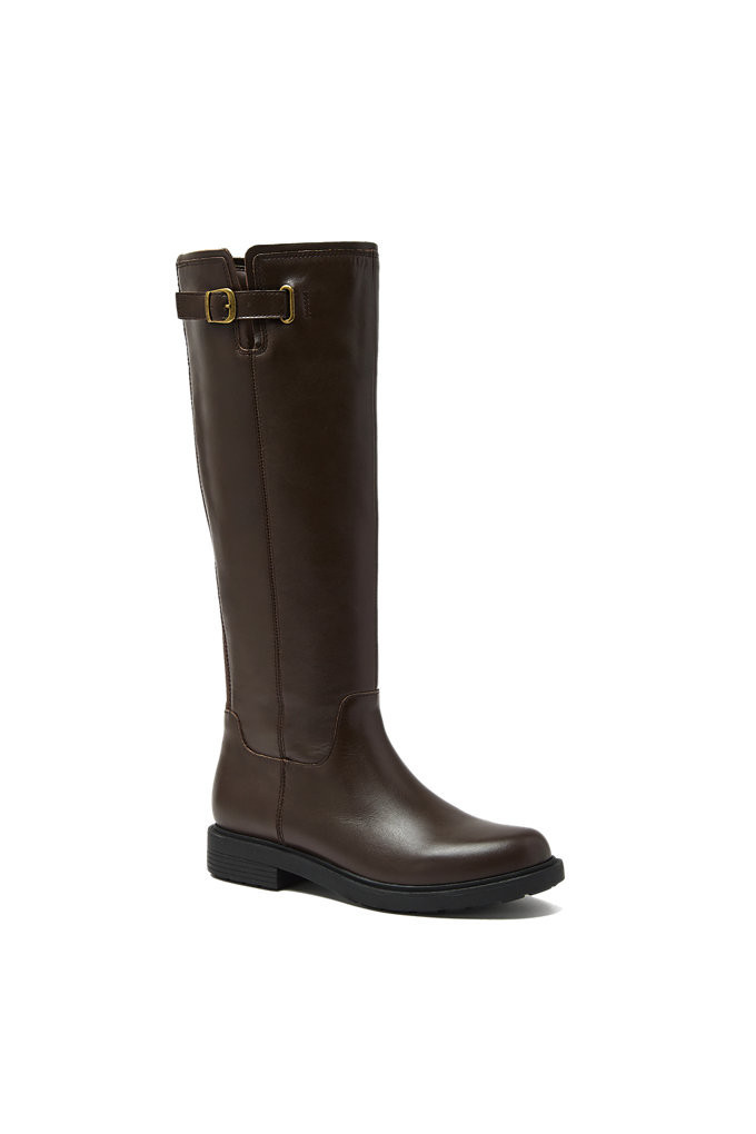Women's Leather Knee High Riding Boots - Lands' End - Brown - 11 | Lands' End (US)