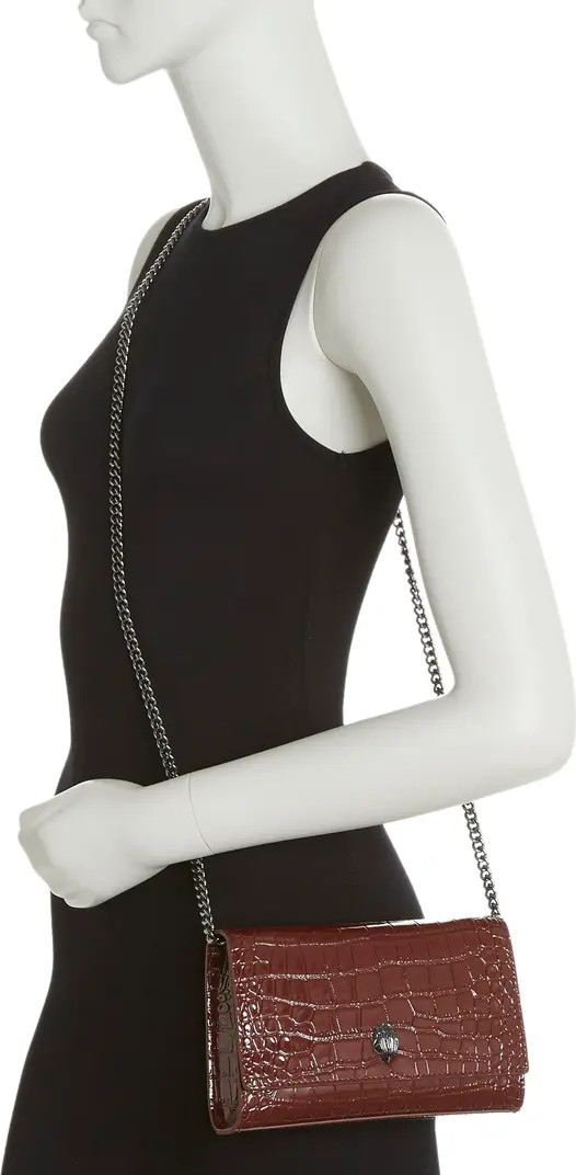 Kurt Geiger London Shoreditch Croc Embossed Leather Shoulder Bag | Nordstromrack | Nordstrom Rack