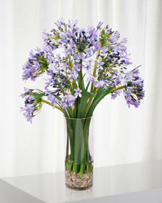 Agapanthus in Glass Vase | Horchow