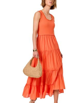Women's Sleeveless Crochet Trim Tiered Midi Dress | Bloomingdale's (US)