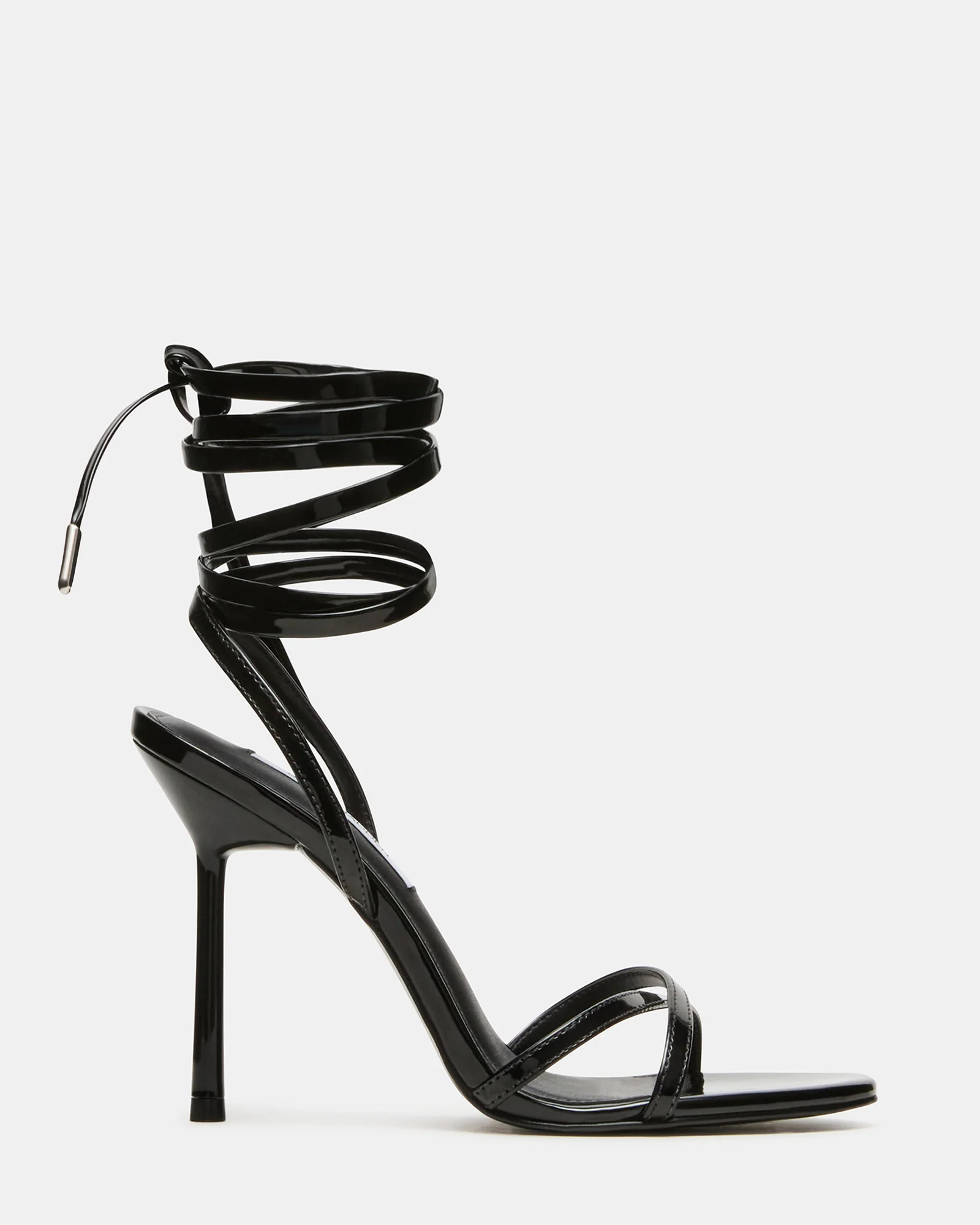 NERI Black Patent Strappy Stiletto Round-Toe Women's Heel | Steve Madden (US)