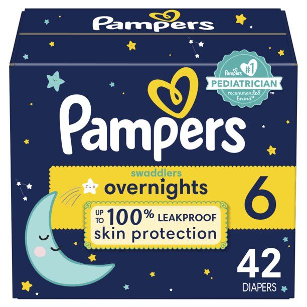 Pampers Swaddlers Overnight Diapers (Choose Your Size & Count) | Walmart (US)
