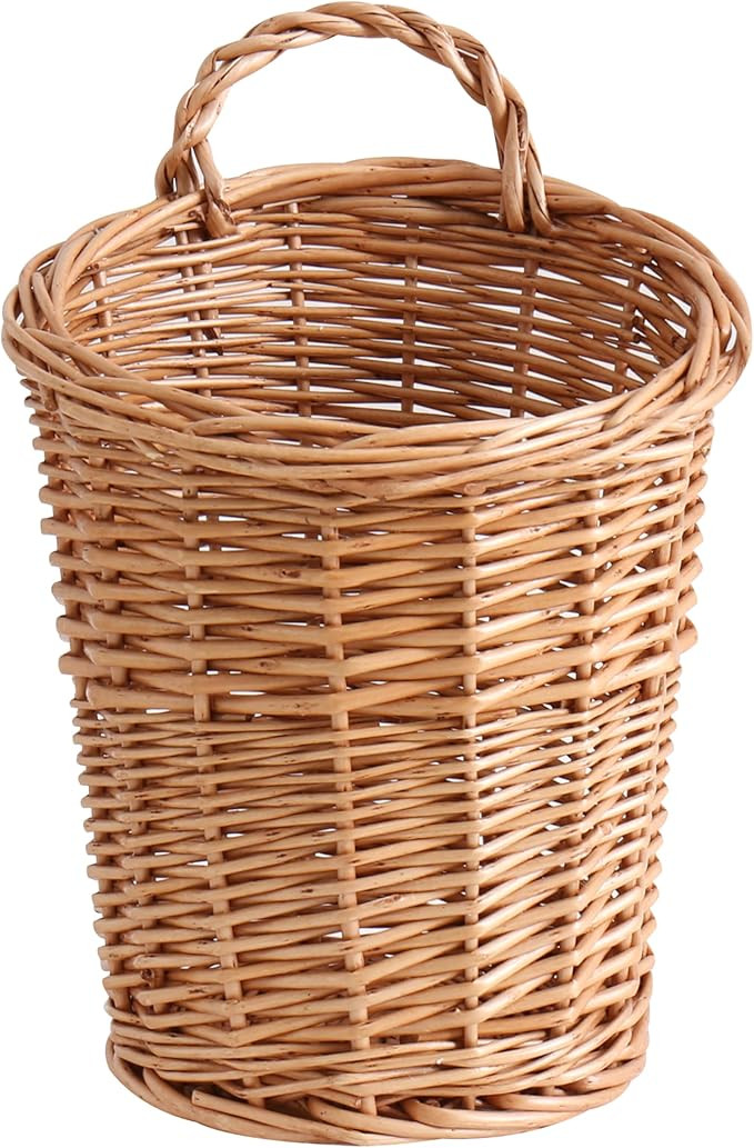 Handcrafted Willow Hanging Basket with Handle – Decorative Plant Holder for Kitchen, Living Roo... | Amazon (US)