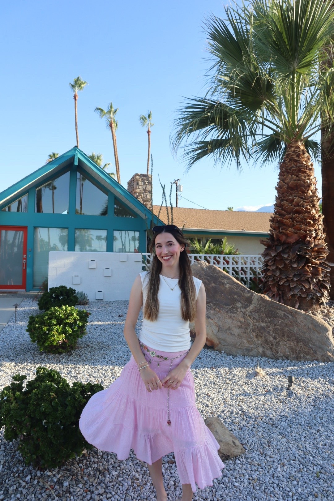 palm springs outfit inspo white top pink skirt ✨

#LTKootd
