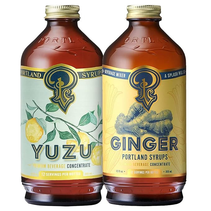 Portland Syrups Yuzu & Ginger Syrup Duo - Beverage Concentrates for Cocktails, Mocktails, Tea, So... | Amazon (US)