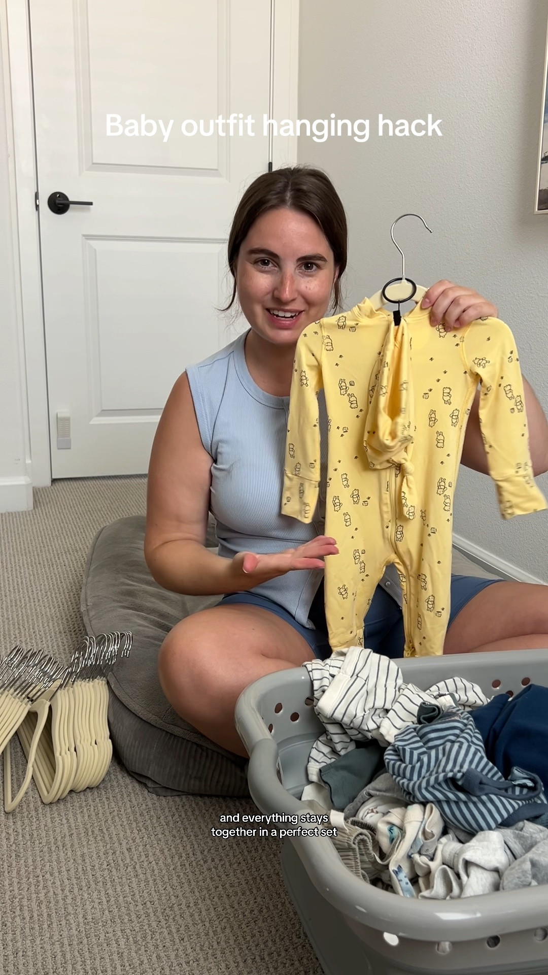 Gotta keep all the adorable outfits together 1. Because they’re cute and 2. So my husband can keep track of what goes with what 

I’m linking the baby hangers and curtain rings I have along with some other options!  

#babyclothes #babyclothesorganization #organizedhome #nurserystorage #babyclosethack 

#LTKBaby #LTKHome