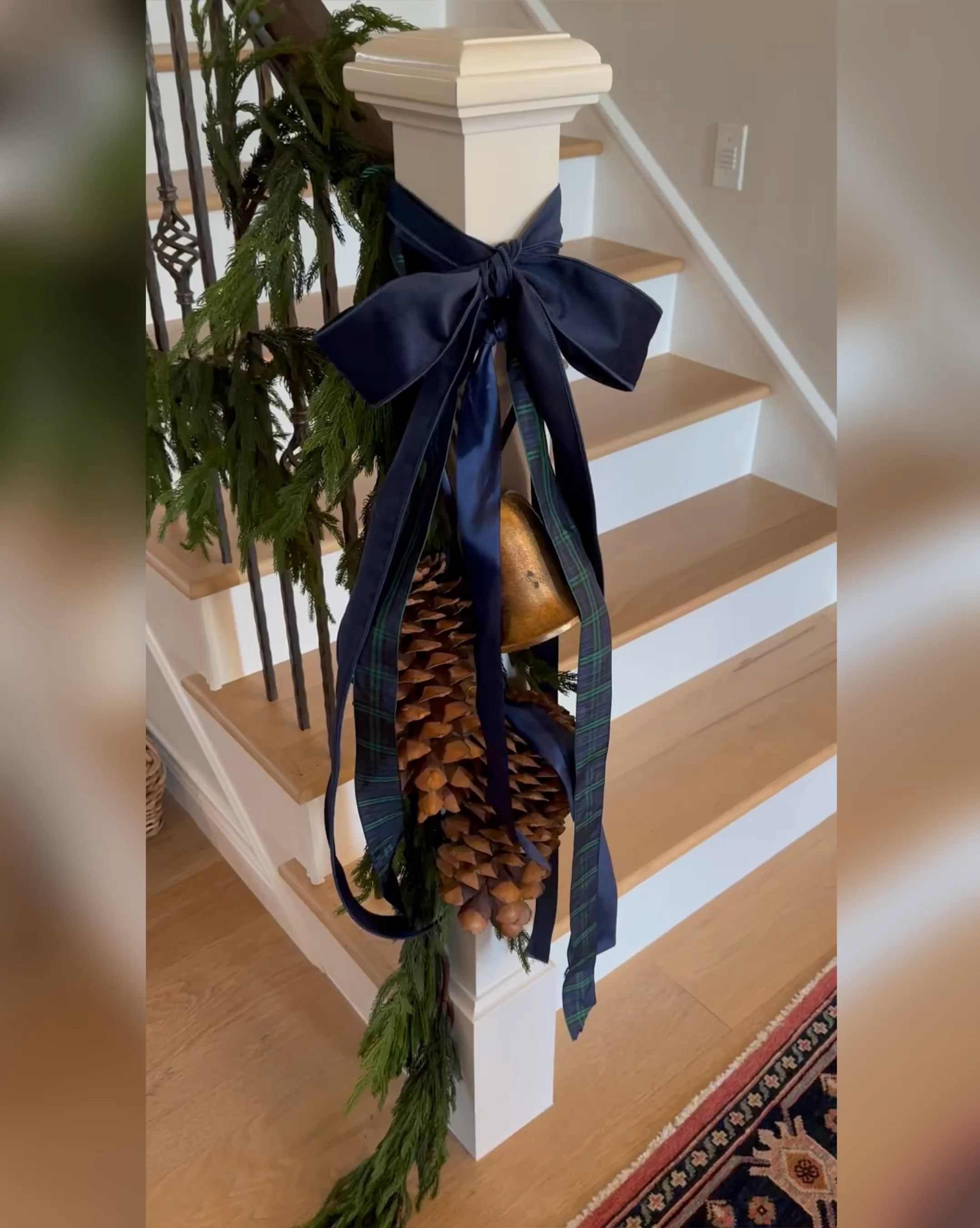 I ♥️ Christmas decor!!  Shop my staircase greenery, pinecones, ribbons and bells. 

#LTKSeasonal #LTKWatchNow #LTKHoliday