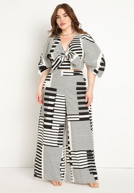 Wide Leg Printed Pant | Eloquii