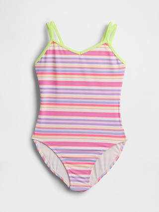 Kids V-Neck One-Piece Swimsuit | Gap (US)