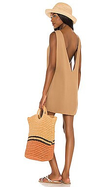 Indah Pella Plunge Mini Dress in Mocha from Revolve.com | Revolve Clothing (Global)
