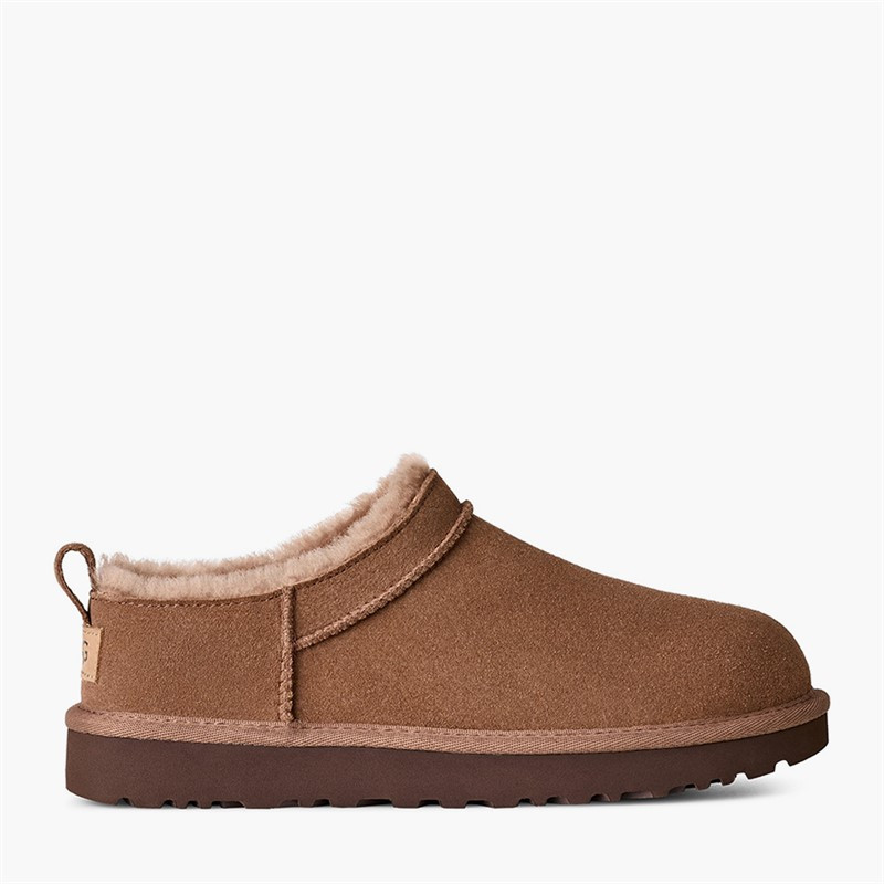 UGG\u00ae Womens Classic Micro Slippers Rocky Oak | M and M Direct (UK)