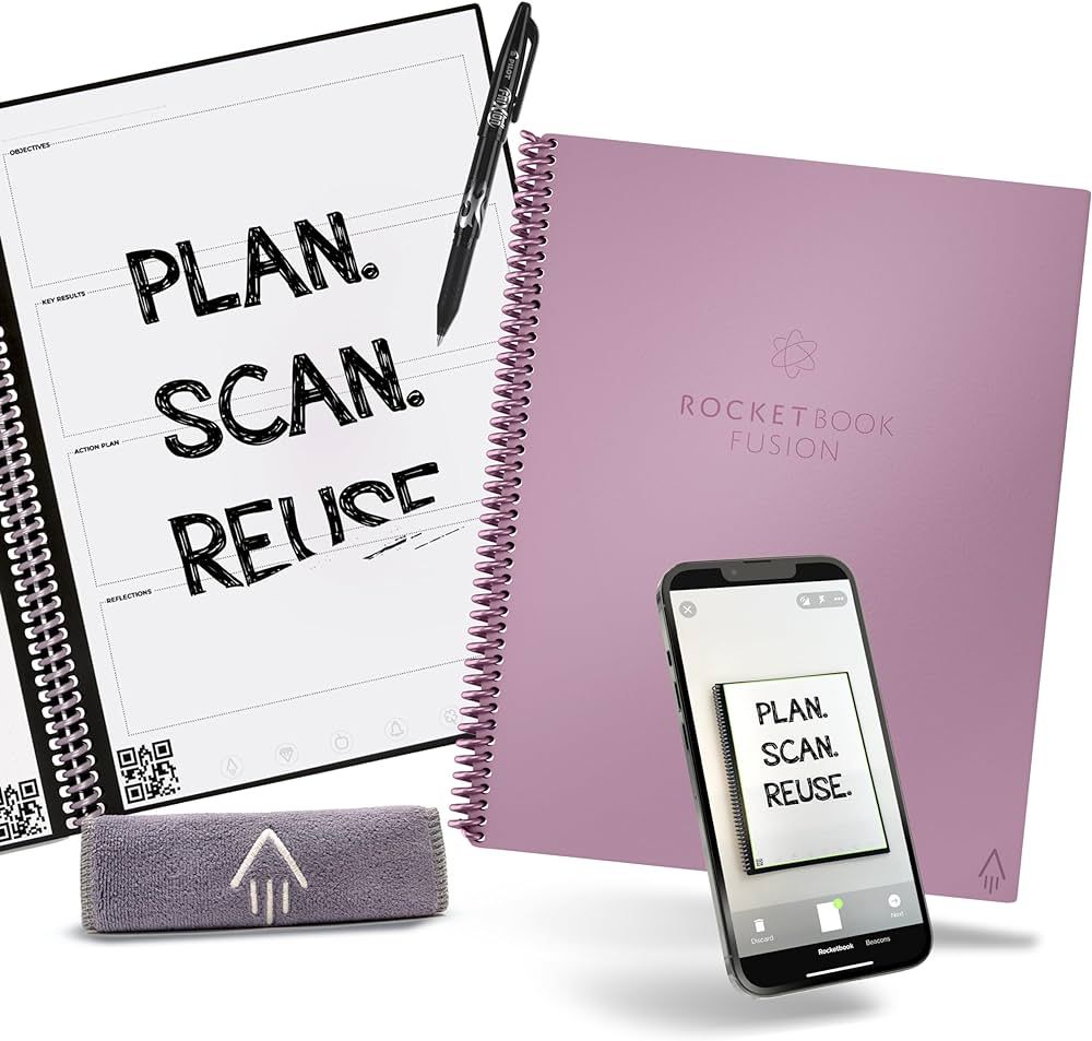 Rocketbook Planner & Notebook, Fusion : Reusable Smart Planner & Notebook | Improve Productivity ... | Amazon (US)