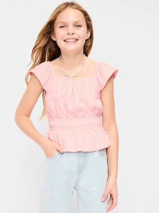 Ruffled Smocked Top for Girls | Old Navy (US)