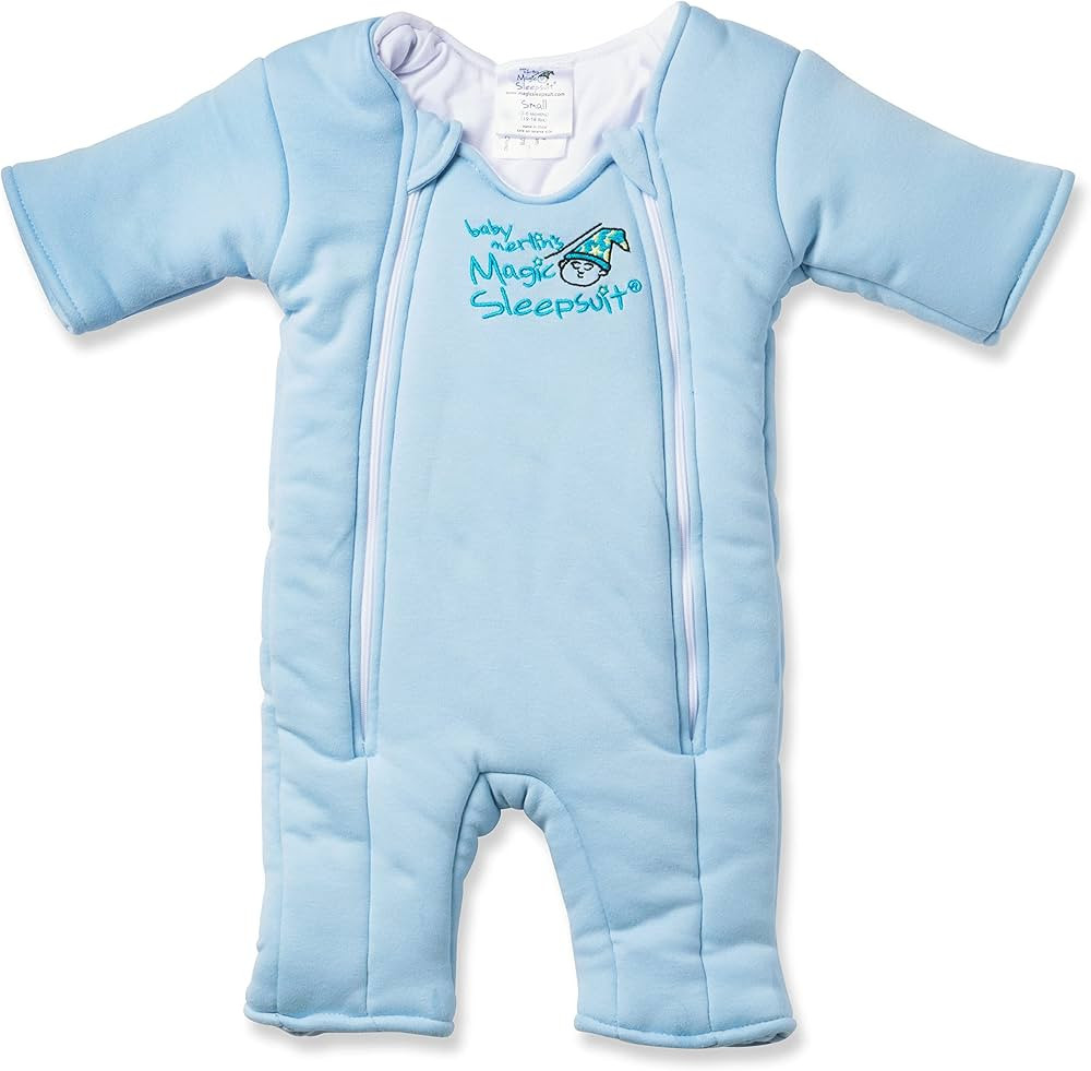 Magic Sleepsuit Baby Merlin's 100% Cotton Baby Transition Swaddle - Baby Sleep Suit - Blue - 3-6 ... | Amazon (US)