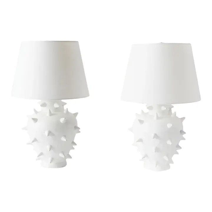 1960s Mid-Century Plaster Lamps - a Pair | Chairish