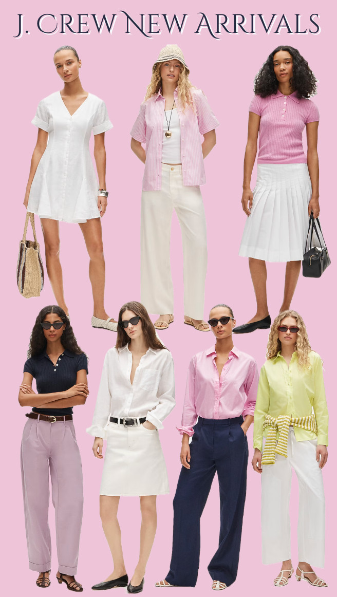 J. Crew new new arrivals!
.........................
Pink button down shirt white dress white skirt graduation outfit work look workwear effortlessly chic outfit preppy outfit college look business casual Slacks white pants white skirt bridal shower look European vacation outfit inspiration casual outfit idea casual dress navy pants linen shorts like Shirt summer trends spring trends timeless style classy style sweater polo sweater Ralph Lauren style mother's day gift ideas summer sweater linen vest white party white out party European style j. Crew finds j. Crew bestsellers mini dress maxi dress maxi skirt midi dress midi skirt matching set striped shorts striped pants 

#LTKOver40 #LTKootd #LTKWorkwear