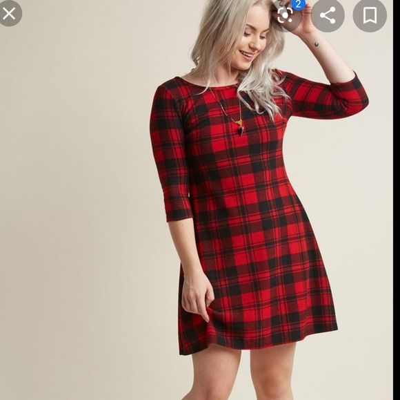 Modcloth Cozy Plaid Sweater Dress | Poshmark