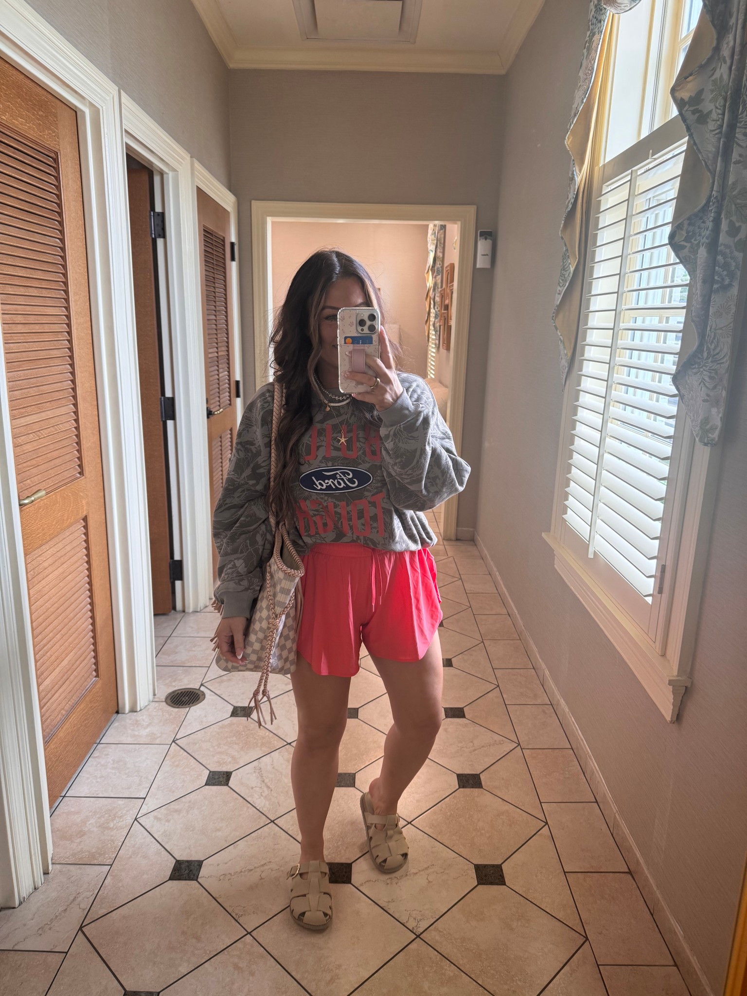 Target OOTD 🎯 

Sizes Medium shorts & XL Sweatshirt 

Phone case: use code NINA to save 

#targetfinds #targetfashion 

#LTKSummerEdit #LTKPetite #LTKMidsize