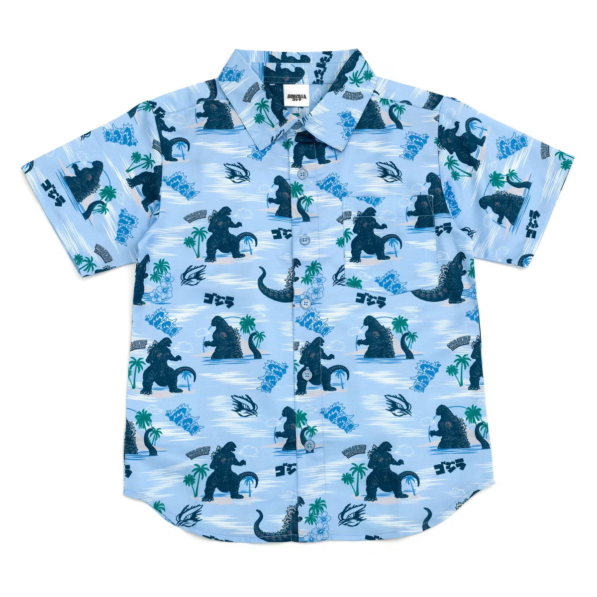 Godzilla Matching Family Hawaiian Button Down Dress Shirt Little Kid to Big Kid | Target