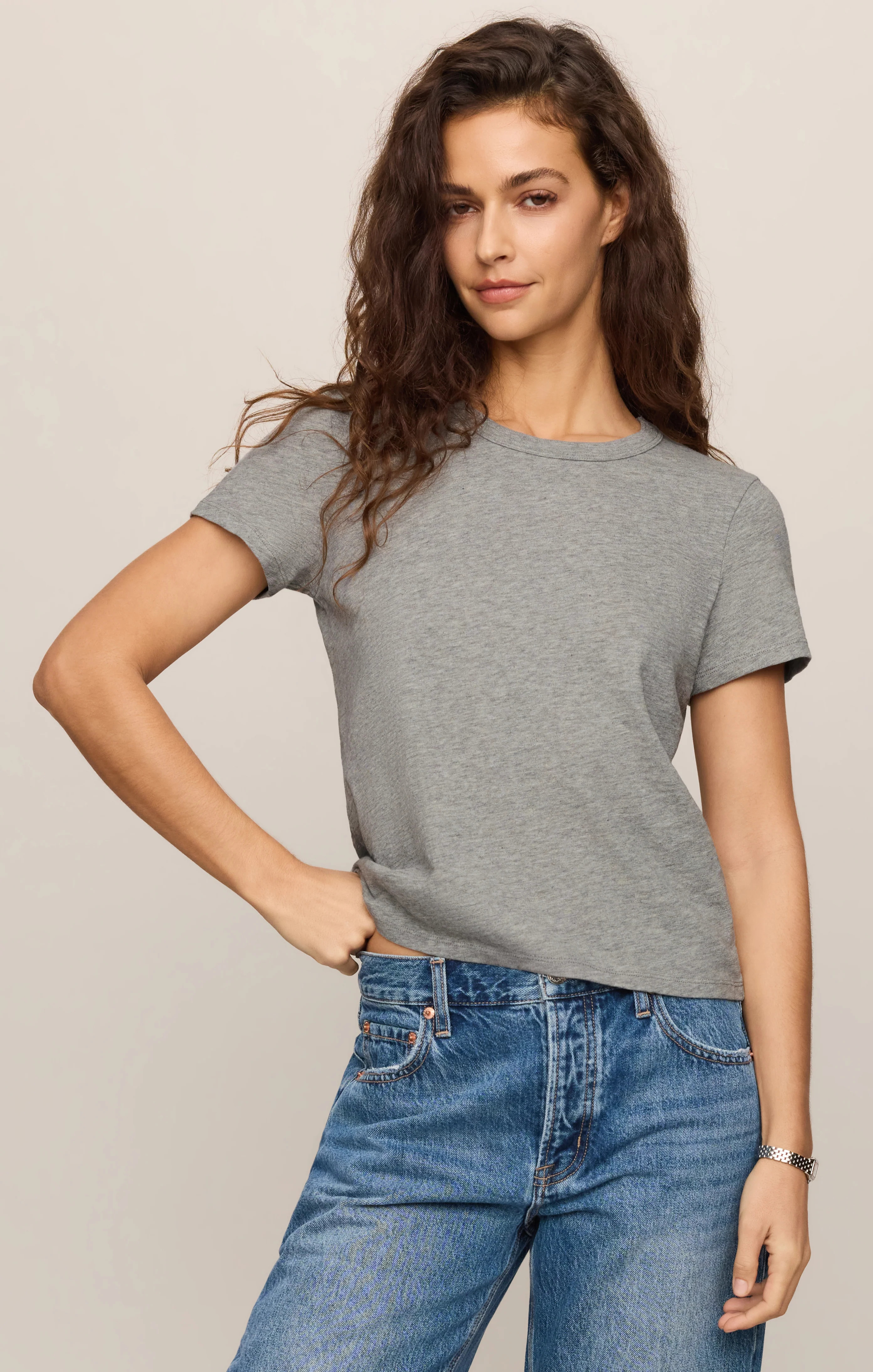 Junie Slub Tee Classic Heather Grey / Large | Z Supply