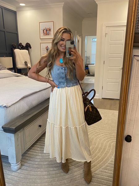 The cutest country concert outfit! I’m in a small dress and medium vest! #americaneaglehaul #concertoutfitinspo 

#LTKFestival #LTKStyleTip #LTKFindsUnder50
