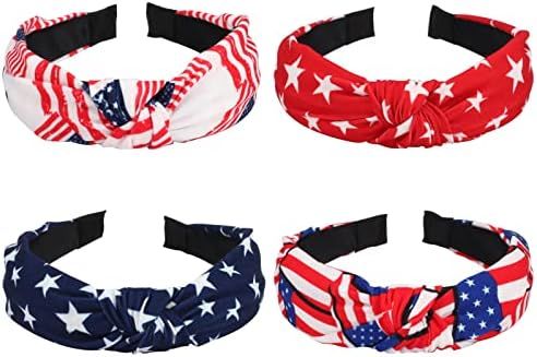Amazon.com: 4PCS American Flag Headbands for Women Girls Independence Day 4th of July Red White B... | Amazon (US)