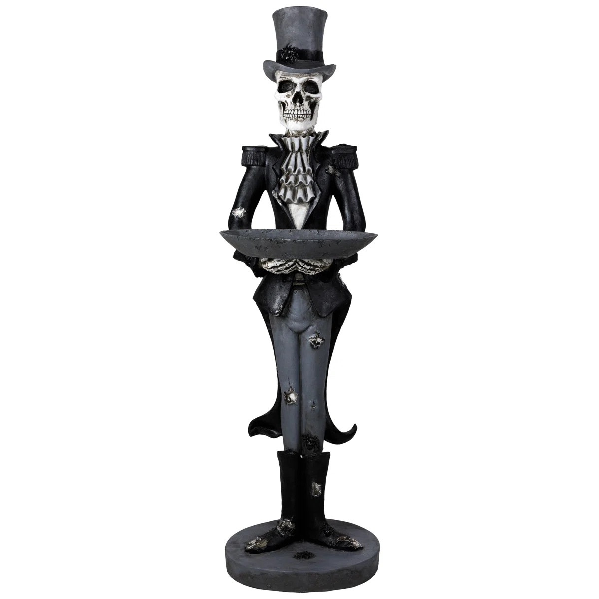 Skeleton Butler Holding Tray Halloween Figure - 4.5' | Wayfair North America