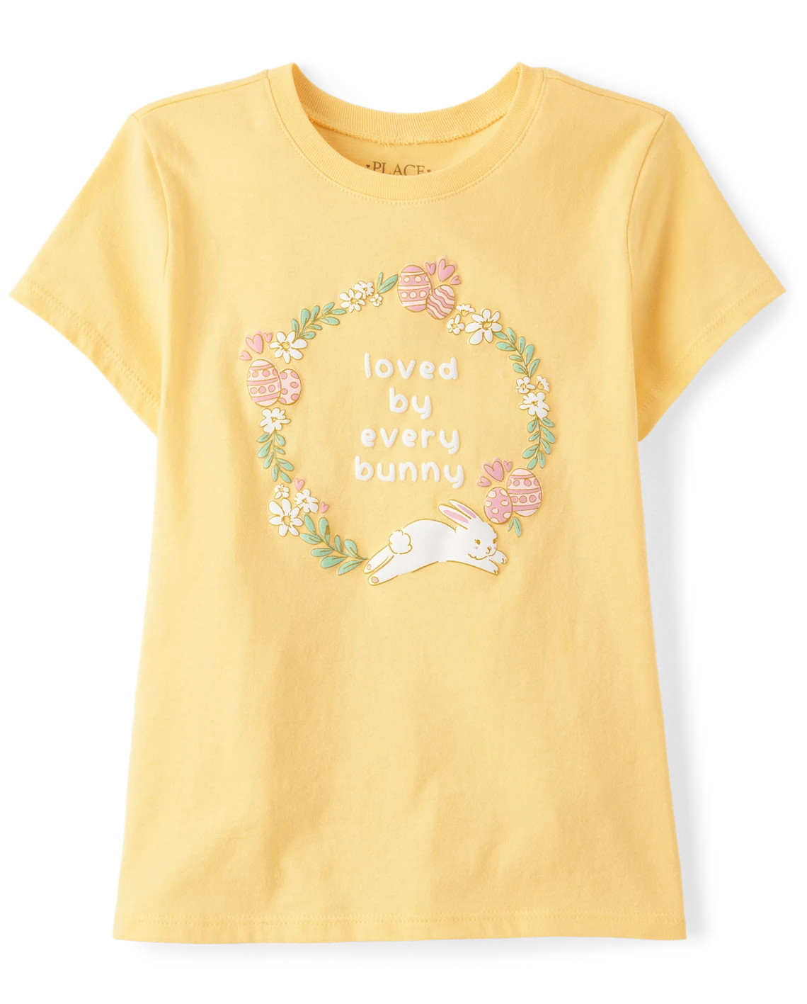 Girls Easter Loved By Every Bunny Graphic Tee - yellow | The Children's Place
