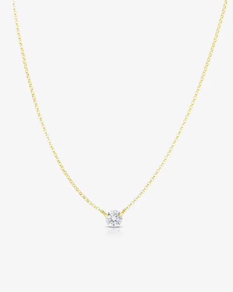 Half Carat Floating Diamond Necklace | Ring Concierge