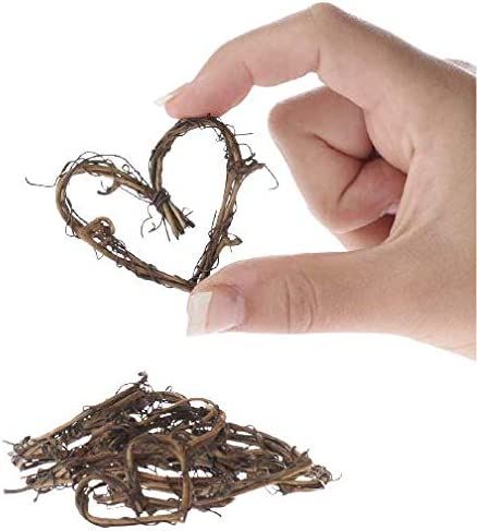 KARMELLING 15 PC Miniature Grapevine Twig Hearts, 1~2 Inch | Amazon (US)